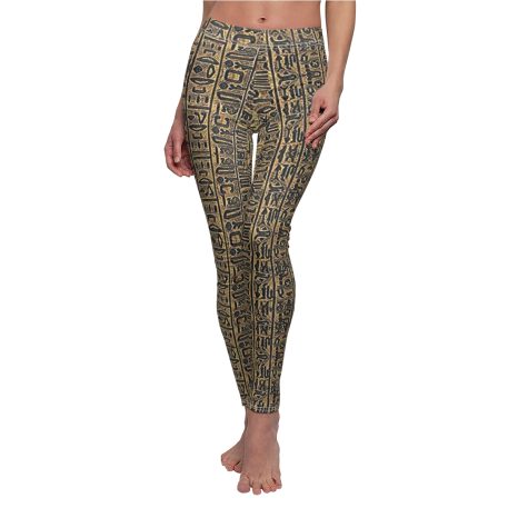 Hidden Hieroglyphs Yoga Pants, Discover the rich symbolism of Ancient Egypt with the Ankh, a powerful hieroglyphic symbol representing immortality, fertility, and life. The Ankh, also known as the Key of Life, was deeply revered by the Pharaohs and is an iconic symbol of Kemet (Ancient Egypt). Unveil the mystical meaning behind this ancient Egyptian script and explore the profound symbolism of Kmt. Immerse yourself in the captivating world of Egyptian culture and history.