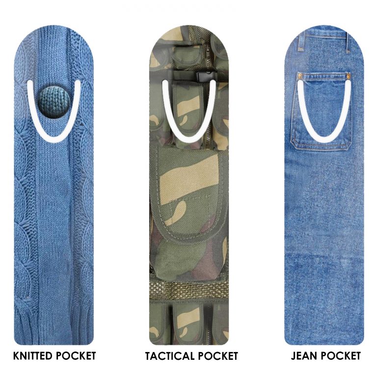 Abundifind's Pocket Bookmarks: The ultimate accessory for book lovers, featuring trendy varieties like Jean Pocket, Knitted Pocket, and Tactical Pocket. With robust aluminum construction, top slot design, and assembled in the USA, these bookmarks offer style, durability, and literary/pop-culture references. They make a thoughtful gift for avid readers. Upgrade your bookmark game with Abundifind's Pocket Bookmarks today!