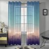 Ombre Gauze Curtain: Create a unique and cozy atmosphere with our captivating Blue, Orange, and Pink variations. Made from soft, transparent gauze material, it allows light to filter through while adding an elegant Ombre print. Each package includes two pieces for full coverage, and our premium vivid printing brings the design to life. Use it as a window treatment, room divider, or canopy bed drape to add charm and elegance to any space. Elevate your decor with our Ombre Gauze Curtain today!