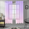 Ombre Gauze Curtain: Create a unique and cozy atmosphere with our captivating Blue, Orange, and Pink variations. Made from soft, transparent gauze material, it allows light to filter through while adding an elegant Ombre print. Each package includes two pieces for full coverage, and our premium vivid printing brings the design to life. Use it as a window treatment, room divider, or canopy bed drape to add charm and elegance to any space. Elevate your decor with our Ombre Gauze Curtain today!