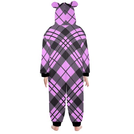 SleepEase Hooded Pajamas: 100% polyester flannel, hood with cute ear designs, zip-up style, kangaroo pocket. Versatile, cozy, year-round comfort. Machine washable. Stay comfy in style!