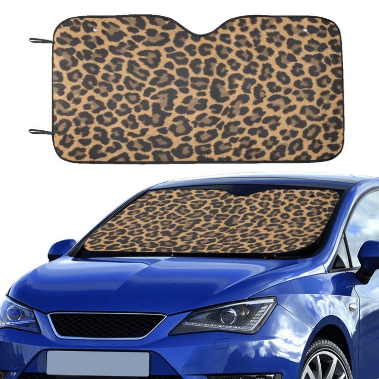 • Material: 100 % polyester and aluminized film cushion. • Size: 55inch x 30inch (140cm x 75cm) • Foldable design offers quick installation or removal. • Suction cups attached to sun shade. Easy to install and protect against sun damage with no harm to your windshield. • Using heat sublimation technique to prevent discoloring, long-lasting effects.