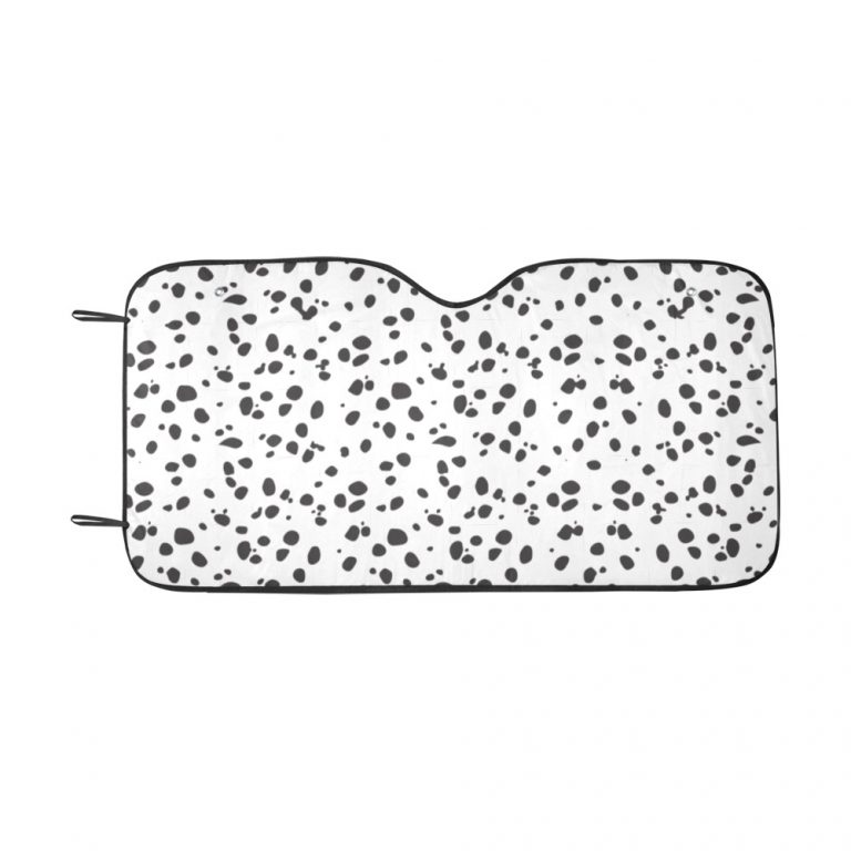 • Material: 100 % polyester and aluminized film cushion. • Size: 55inch x 30inch (140cm x 75cm) • Foldable design offers quick installation or removal. • Suction cups attached to sun shade. Easy to install and protect against sun damage with no harm to your windshield. • Using heat sublimation technique to prevent discoloring, long-lasting effects.