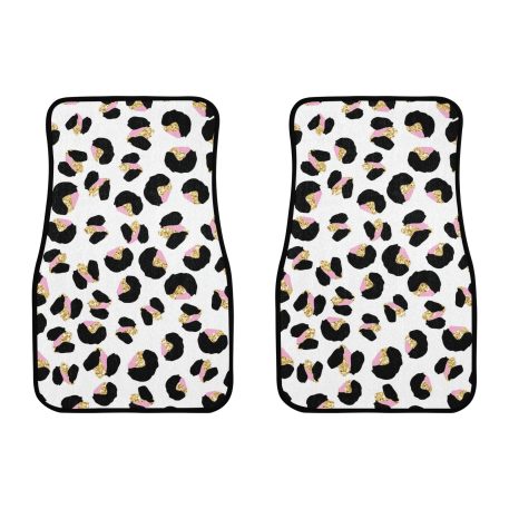 These front car Animal Print floor mats from our Animal Print Collection boast a blend of premium rubber and polyester materials, ensuring durability and longevity. The 20oz loop polyester carpeting face not only enhances the aesthetic appeal with its vibrant animal prints like Cheetah, Cow, Dalmatian, Leopard, and Mermaid Scales but also provides a comfortable and soft surface for your feet. The non-skid rubber backing guarantees stability, making them suitable for various driving conditions, including daily commutes and off-road escapades.These mats not only elevate the look of your car interior but also offer practical benefits, making them a stylish and functional addition to your vehicle.