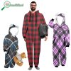 SleepEase Hooded Pajamas: 100% polyester flannel, hood with cute ear designs, zip-up style, kangaroo pocket. Versatile, cozy, year-round comfort. Machine washable. Stay comfy in style!
