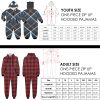SleepEase Hooded Pajamas: 100% polyester flannel, hood with cute ear designs, zip-up style, kangaroo pocket. Versatile, cozy, year-round comfort. Machine washable. Stay comfy in style!