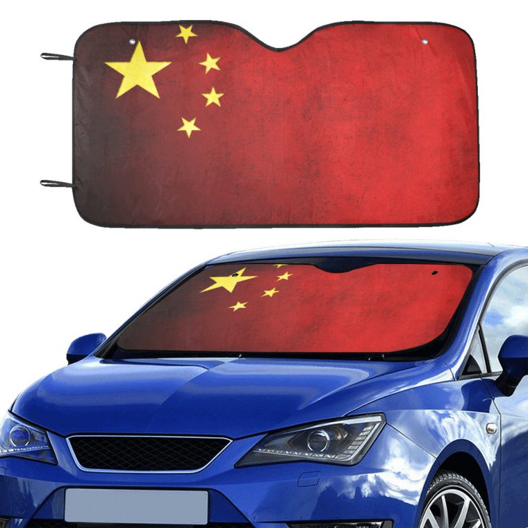 sun shade Sun protection Introducing our patriotic Flag Collection Car Sun Shade (55"x30") featuring country flag style designs. Crafted with a blend of anti-UV coating and aluminized film cushion, this sun shade not only protects your car seats and dashboard from sun damage but also ensures they remain cool to the touch. Material: 100% polyester with aluminized film cushion. Size: 55 inches x 30 inches (140cm x 75cm) Its foldable design allows for easy installation and removal. Equipped with suction cups for effortless windshield attachment without causing damage. Utilizes heat sublimation technique to prevent discoloration, ensuring long-lasting vibrant effects.