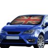 sun shade Sun protection Introducing our patriotic Flag Collection Car Sun Shade (55"x30") featuring country flag style designs. Crafted with a blend of anti-UV coating and aluminized film cushion, this sun shade not only protects your car seats and dashboard from sun damage but also ensures they remain cool to the touch. Material: 100% polyester with aluminized film cushion. Size: 55 inches x 30 inches (140cm x 75cm) Its foldable design allows for easy installation and removal. Equipped with suction cups for effortless windshield attachment without causing damage. Utilizes heat sublimation technique to prevent discoloration, ensuring long-lasting vibrant effects.