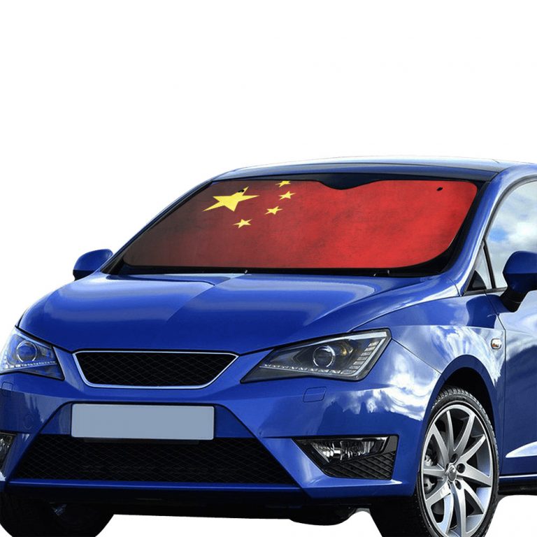 sun shade Sun protection Introducing our patriotic Flag Collection Car Sun Shade (55"x30") featuring country flag style designs. Crafted with a blend of anti-UV coating and aluminized film cushion, this sun shade not only protects your car seats and dashboard from sun damage but also ensures they remain cool to the touch. Material: 100% polyester with aluminized film cushion. Size: 55 inches x 30 inches (140cm x 75cm) Its foldable design allows for easy installation and removal. Equipped with suction cups for effortless windshield attachment without causing damage. Utilizes heat sublimation technique to prevent discoloration, ensuring long-lasting vibrant effects.