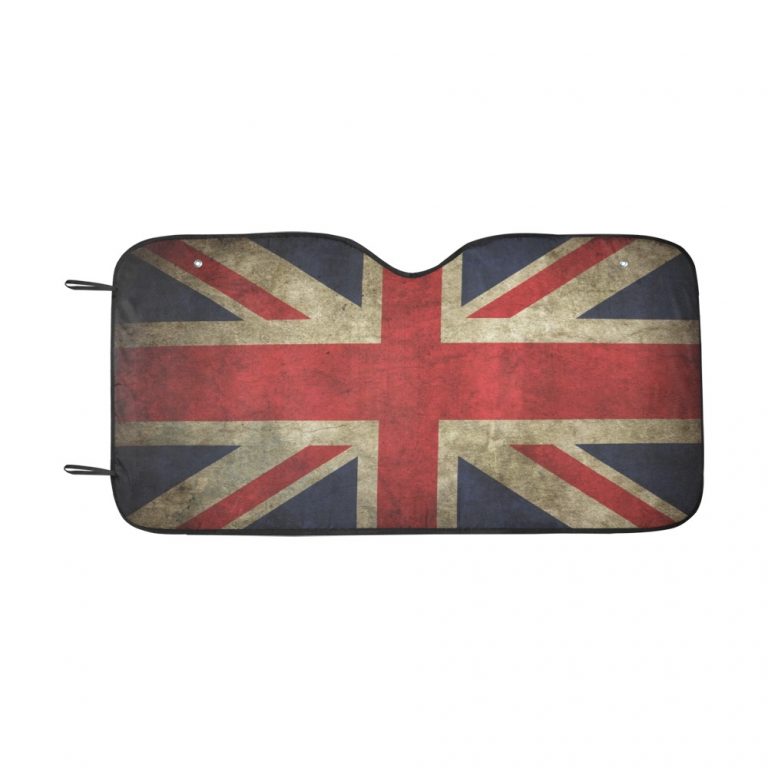 sun shade Sun protection Introducing our patriotic Flag Collection Car Sun Shade (55"x30") featuring country flag style designs. Crafted with a blend of anti-UV coating and aluminized film cushion, this sun shade not only protects your car seats and dashboard from sun damage but also ensures they remain cool to the touch. Material: 100% polyester with aluminized film cushion. Size: 55 inches x 30 inches (140cm x 75cm) Its foldable design allows for easy installation and removal. Equipped with suction cups for effortless windshield attachment without causing damage. Utilizes heat sublimation technique to prevent discoloration, ensuring long-lasting vibrant effects.