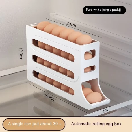 Introducing our innovative Egg Vertical Storage Box for your kitchen refrigerator! Say goodbye to messy egg cartons and hello to a sleek, organized solution that not only keeps your eggs fresh but also elevates your kitchen storage game.