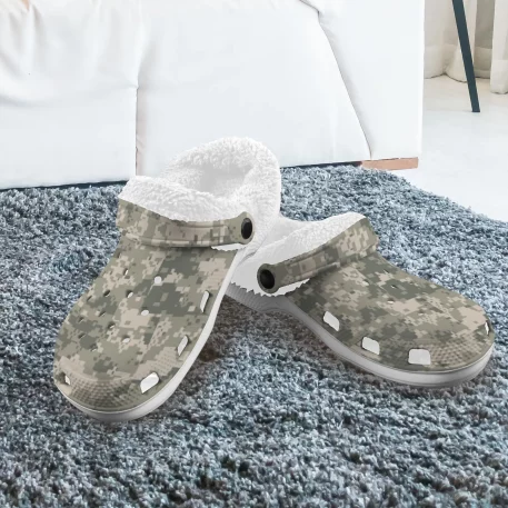 Gear up for any mission with Military Fatigue Camouflage Sherpa Fleece Clogs, tactical prowess and modern style. For the battlefield of everyday life.