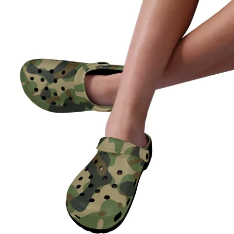 Gear up for any mission with Military Fatigue Camouflage Clogs, tactical prowess and modern style. Engineered for the battlefield of everyday life.