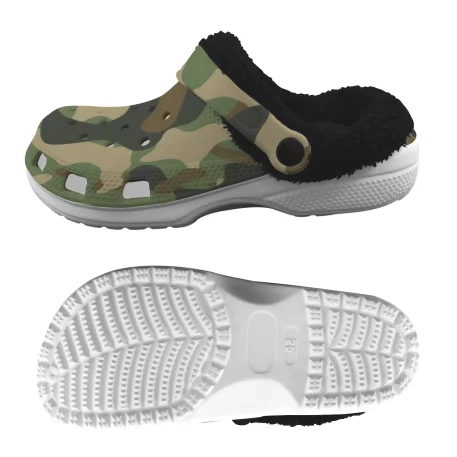 Gear up for any mission with Military Fatigue Camouflage Sherpa Fleece Clogs, tactical prowess and modern style. For the battlefield of everyday life.