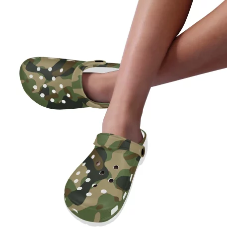 Gear up for any mission with Military Fatigue Camouflage Clogs, tactical prowess and modern style. Engineered for the battlefield of everyday life.