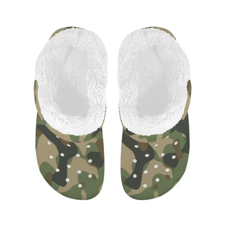 Gear up for any mission with Military Fatigue Camouflage Sherpa Fleece Clogs, tactical prowess and modern style. For the battlefield of everyday life.