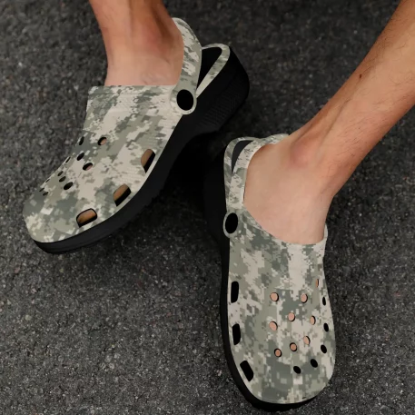 Gear up for any mission with Military Fatigue Camouflage Clogs, tactical prowess and modern style. Engineered for the battlefield of everyday life.