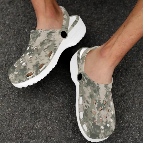 Gear up for any mission with Military Fatigue Camouflage Clogs, tactical prowess and modern style. Engineered for the battlefield of everyday life.