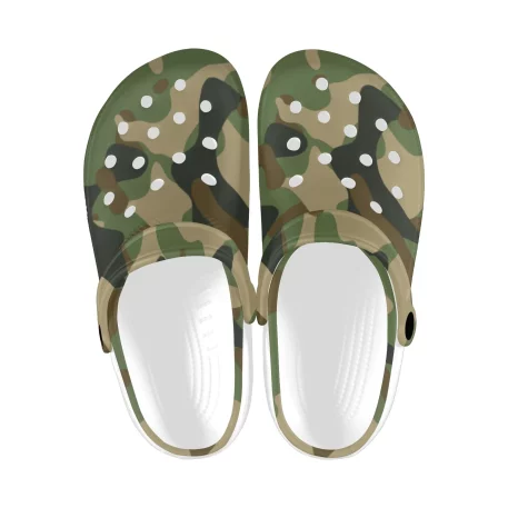 Gear up for any mission with Military Fatigue Camouflage Clogs, tactical prowess and modern style. Engineered for the battlefield of everyday life.