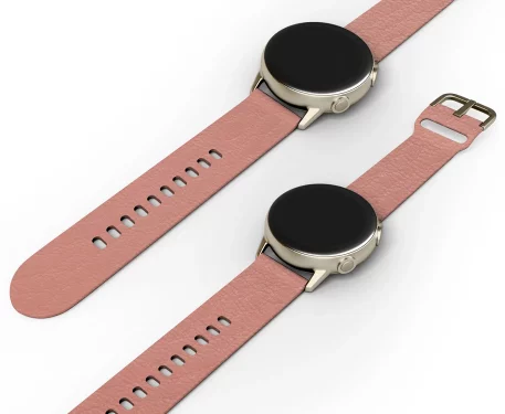 Elegance Series Faux Leather Samsung Galaxy Watch Band. Premium watch straps, vegan leather adds an air of sophistication to your device.