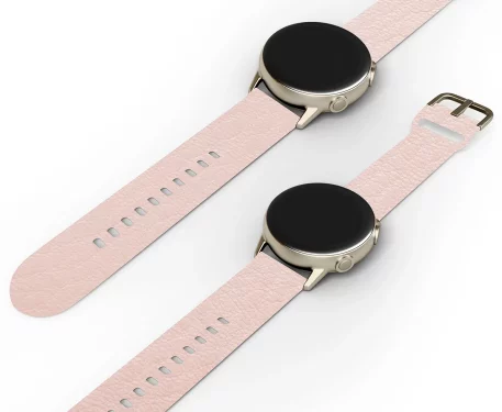 Elegance Series Faux Leather Samsung Galaxy Watch Band. Premium watch straps, vegan leather adds an air of sophistication to your device.