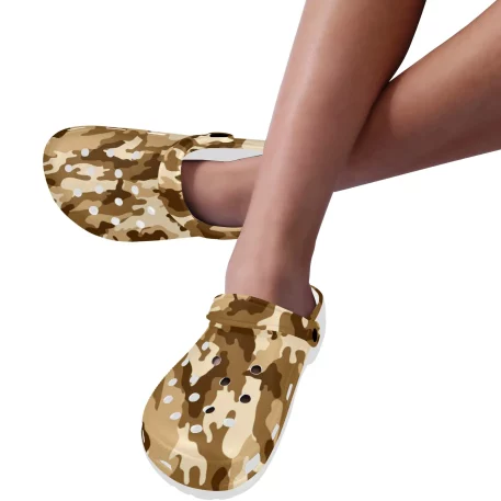 Gear up for any mission with Military Fatigue Camouflage Clogs, tactical prowess and modern style. Engineered for the battlefield of everyday life.