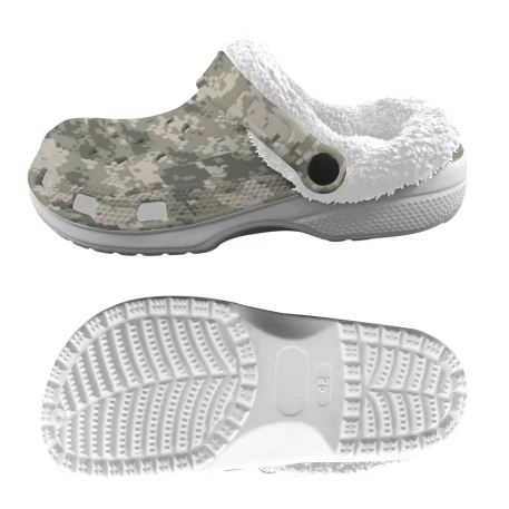 Gear up for any mission with Military Fatigue Camouflage Sherpa Fleece Clogs, tactical prowess and modern style. For the battlefield of everyday life.