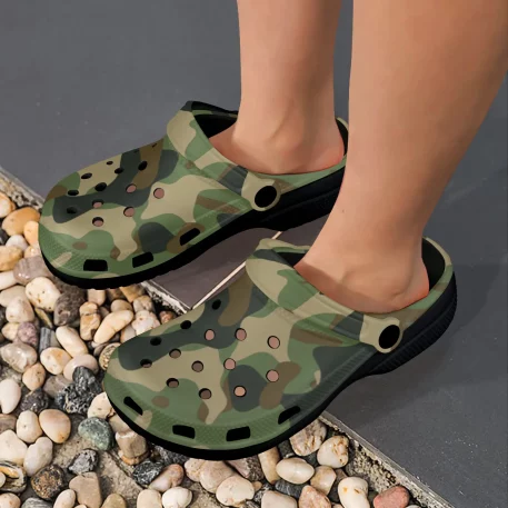 Gear up for any mission with Military Fatigue Camouflage Clogs, tactical prowess and modern style. Engineered for the battlefield of everyday life.