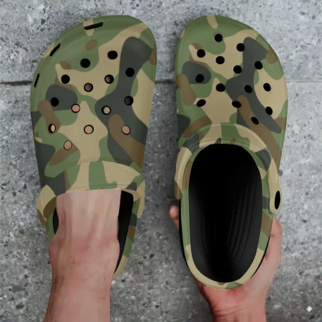 Gear up for any mission with Military Fatigue Camouflage Clogs, tactical prowess and modern style. Engineered for the battlefield of everyday life.