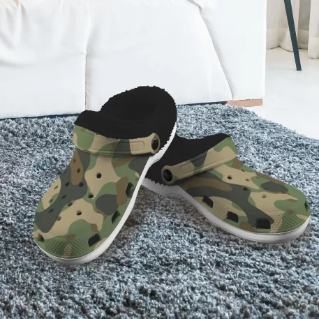 Gear up for any mission with Military Fatigue Camouflage Sherpa Fleece Clogs, tactical prowess and modern style. For the battlefield of everyday life.