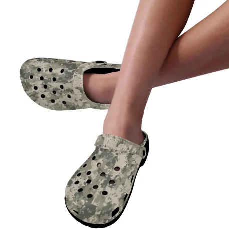 Gear up for any mission with Military Fatigue Camouflage Clogs, tactical prowess and modern style. Engineered for the battlefield of everyday life.