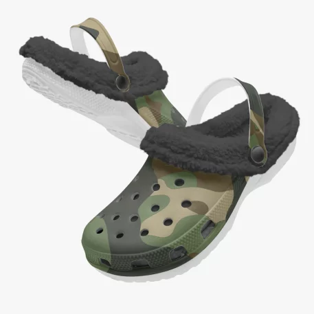 Gear up for any mission with Military Fatigue Camouflage Sherpa Fleece Clogs, tactical prowess and modern style. For the battlefield of everyday life.