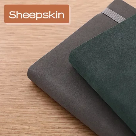 1. Luxury Sheepskin Cover Notebook for Professionals • Alt text: “Luxurious sheepskin cover notebook perfect for professionals, featuring 256 premium pages and a secure closure strap.” 2. A5 Sheepskin Cover Notebook in Multiple Colors • Alt text: “A5 sheepskin cover notebook available in black, brown, blue, red, green, and gray, with 256 premium pages.” 3. Durable and Elegant Sheepskin Notebook • Alt text: “Durable sheepskin notebook with an elegant design, perfect for professionals and creatives.” 4. Premium Sheepskin Cover Notebook with Bookmark Ribbon • Alt text: “Premium sheepskin cover notebook featuring a handy bookmark ribbon and high-quality 100g paper.” 5. Portable Sheepskin Cover Notebook for Daily Use • Alt text: “Portable A5 sheepskin cover notebook, ideal for meetings, travel, and everyday use.” 6. Professional Sheepskin Notebook with Closure Strap • Alt text: “Professional sheepskin notebook with a secure closure strap and 256 high-quality pages.”