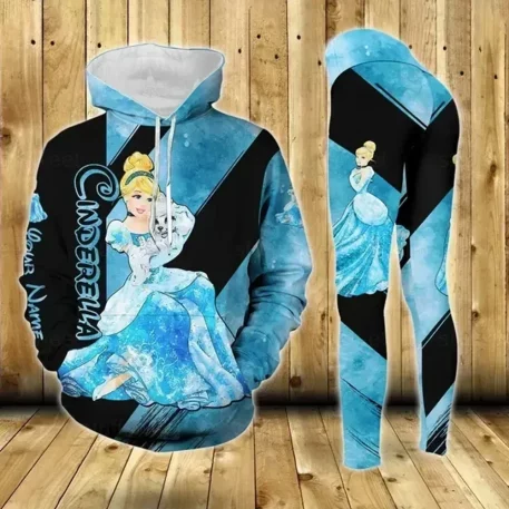 Princess Yoga Pants Leggings and Hoodie Athletic Set Outfit powering through a workout, lounging at home, or running errands designed to support every move.