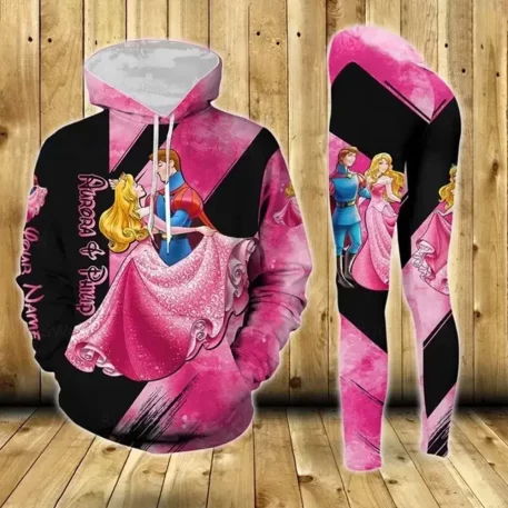 Princess Yoga Pants Leggings and Hoodie Athletic Set Outfit powering through a workout, lounging at home, or running errands designed to support every move.