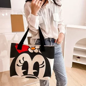 Mr. & Mrs. Mouse Tote Bags perfect for casual outings, errands, or a day of shopping. offer a large capacity, perfect for holding all your daily essentials