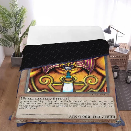 Wrap in comfort with our Exodia the Forbidden One Blanket. Perfect for Yu-Gi-Oh! fans, choose Fleece, Sherpa Fleece, or Padded Quilt for ultimate warmth.