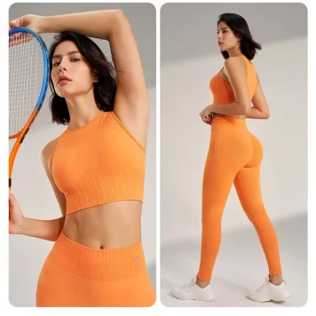 premium blend of nylon and spandex, this set is breathable, quick-drying, and shockproof—ideal for anything from yoga pants sessions to cycling. The elastic shoulder straps and traceless shaping technology ensure comfort and a flattering look, enhancing your natural curves