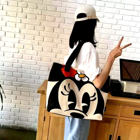 Mr. & Mrs. Mouse Tote Bags perfect for casual outings, errands, or a day of shopping. offer a large capacity, perfect for holding all your daily essentials