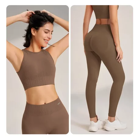 premium blend of nylon and spandex, this set is breathable, quick-drying, and shockproof—ideal for anything from yoga pants sessions to cycling. The elastic shoulder straps and traceless shaping technology ensure comfort and a flattering look, enhancing your natural curves