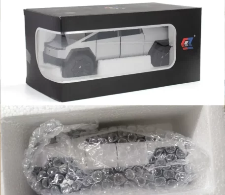 Remote Cyber toy truck Available in two options – Friction Motor and Remote Control – this toy offers a unique, immersive experience, with each option boasting its own interactive features, from friction-powered movement to full remote control. Cybertruck experience, each option offering features. Color Options include Steel, White Police Black Police.