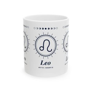 Leo Zodiac Celestial Ceramic Coffee Mug, 11 oz