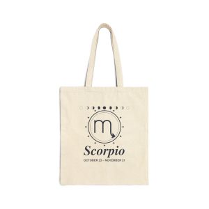 Scorpio Zodiac Cotton Canvas Tote Bag
