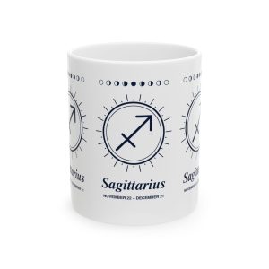 Sagittarius Zodiac Celestial Ceramic Coffee Mug, 11 oz