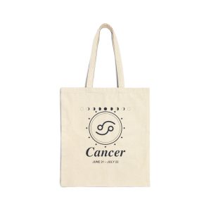 Cancer Zodiac Cotton Canvas Tote Bag