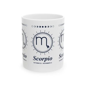 Scorpio Zodiac Celestial Ceramic Coffee Mug, 11 oz