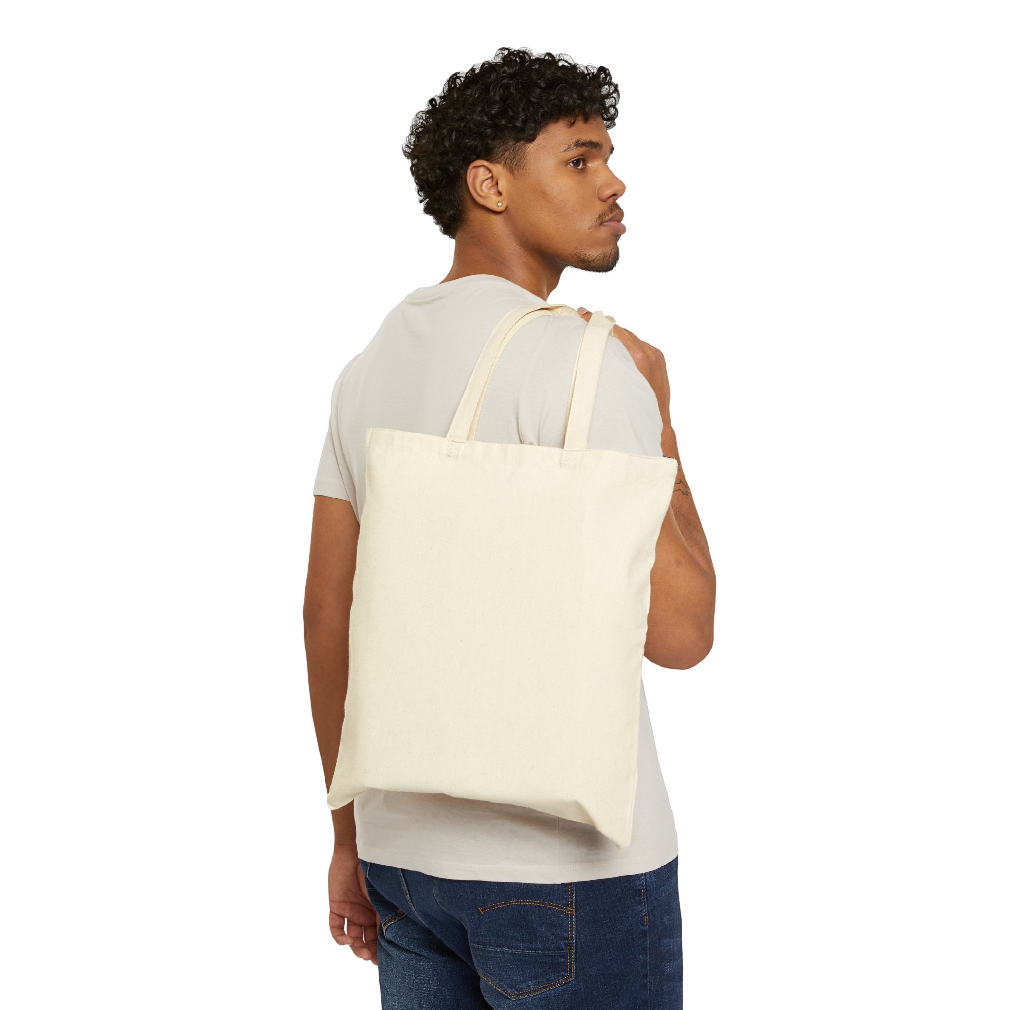 December Birth Month Floral Cotton Canvas Tote Bag - Image 4