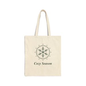 Cozy Season Holiday Cotton Canvas Tote Bag