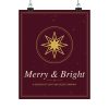 Merry and Bright Holiday Wall Art Poster (8 x 10 in)
