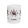 December Birth Month Floral Ceramic Coffee Mug (11 oz)